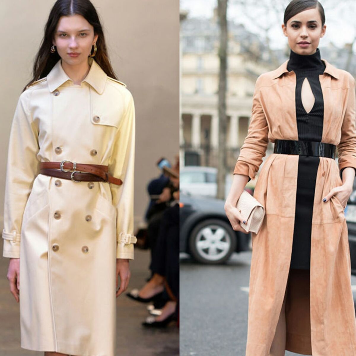 Comment porter une ceinture sur un manteau avec style Femme