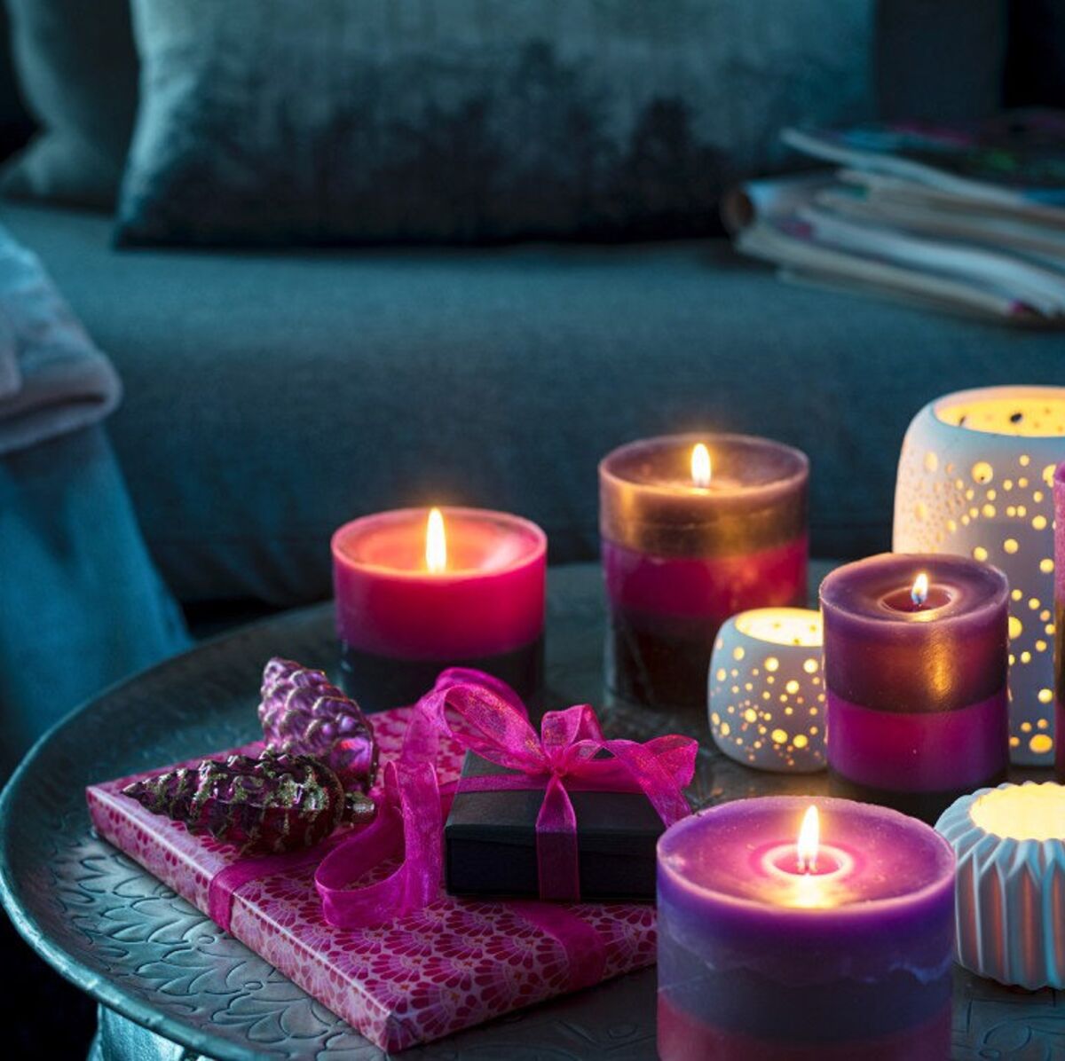 6 idées de centre de table à faire avec des bougies pour Noël : Femme  Actuelle Le MAG