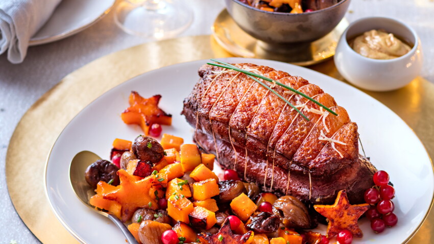 Roti De Magrets Mijotee De Chataignes Et Butternut Au Sarrasin Grille Decouvrez Les Recettes De Cuisine De Femme Actuelle Le Mag