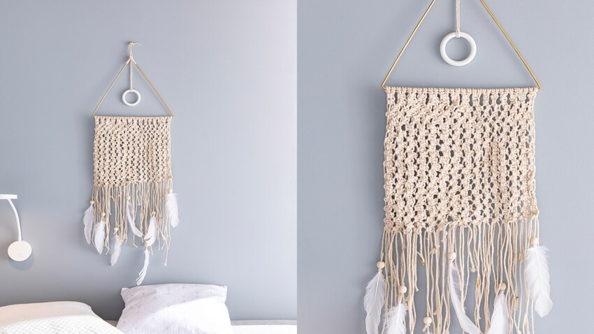 Diy Deco De Chambre Un Attrape Reve En Macrame Femme Actuelle Le Mag