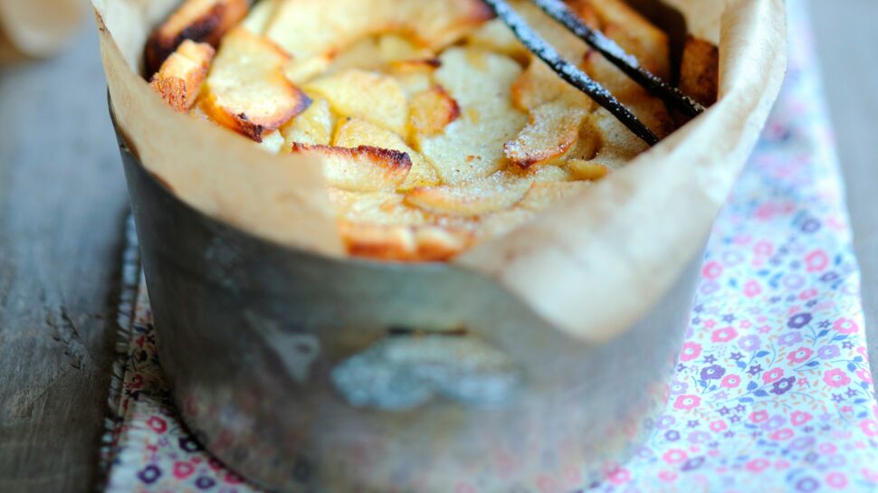 Pudding aux pommes vanillées