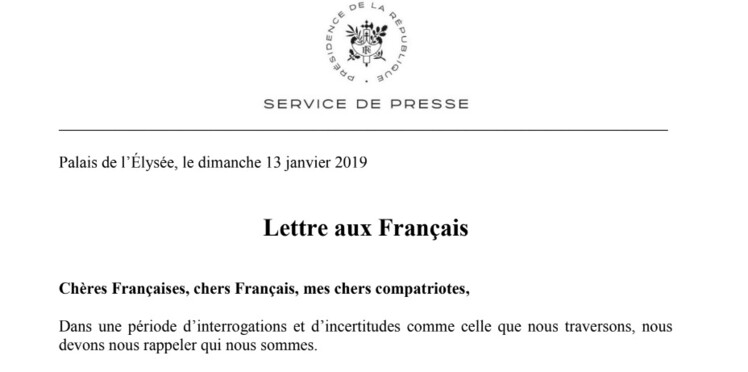 lettre aux francais macron