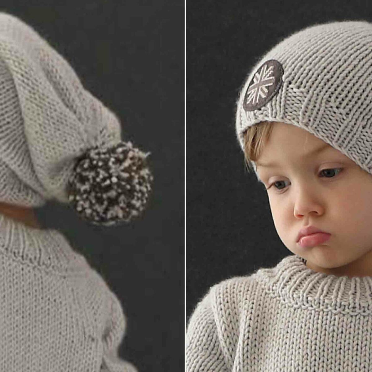 Bonnet tricoté et rigolo pour enfants Baies d'hiver