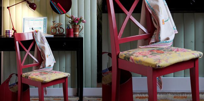 Relooking de meuble : comment peindre et tapisser une chaise en bois
