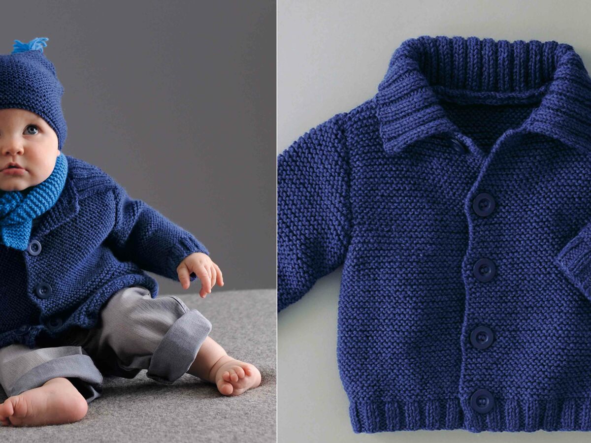 gilet bebe a tricoter