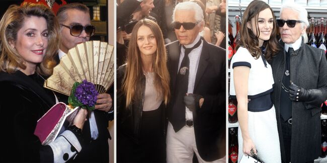 Karl Lagerfeld : Vanessa Paradis, Inès de la Fressange, Catherine Deneuve... D'égéries à amies, toutes les femmes qui ont inspiré le Kaiser de la mode
