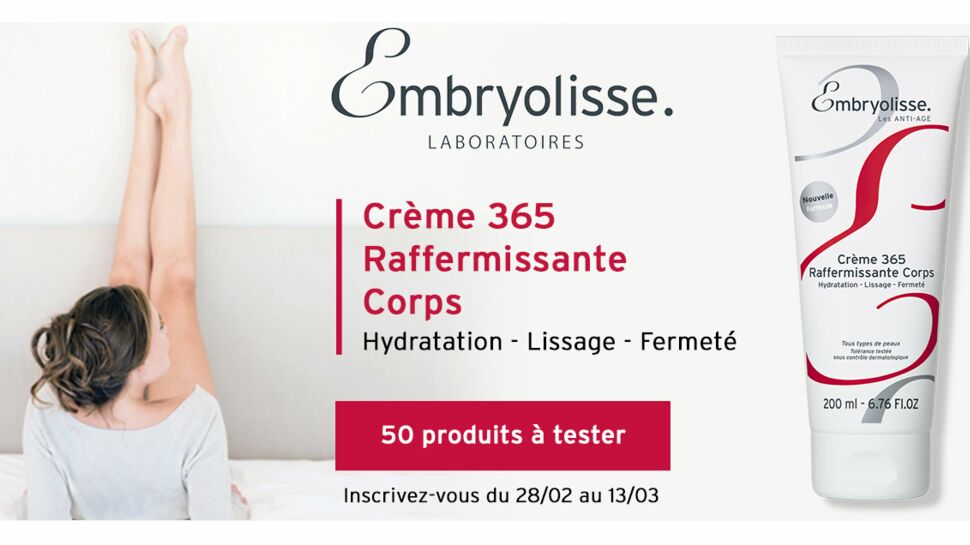 Testez la Crème 365 Raffermissante Corps d'Embryolisse