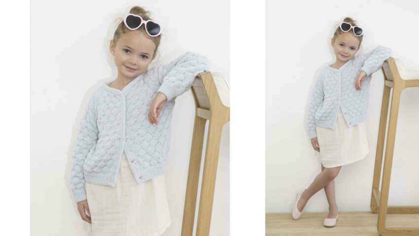 Tricot Gratuit Le Gilet Enfant Point Fantaisie Femme Actuelle Le Mag