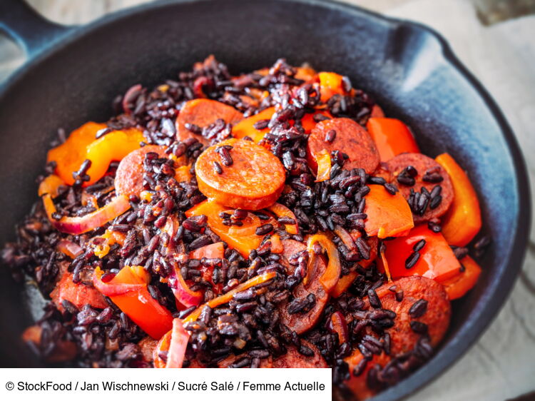 Poêlée de riz noir au chorizo et poivrons : découvrez les recettes de ...