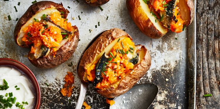 Pommes De Terre En Robe Des Champs Sardines Et Butternut