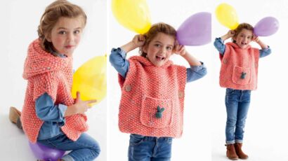 Un Poncho Tricote Pour Bebe Femme Actuelle Le Mag