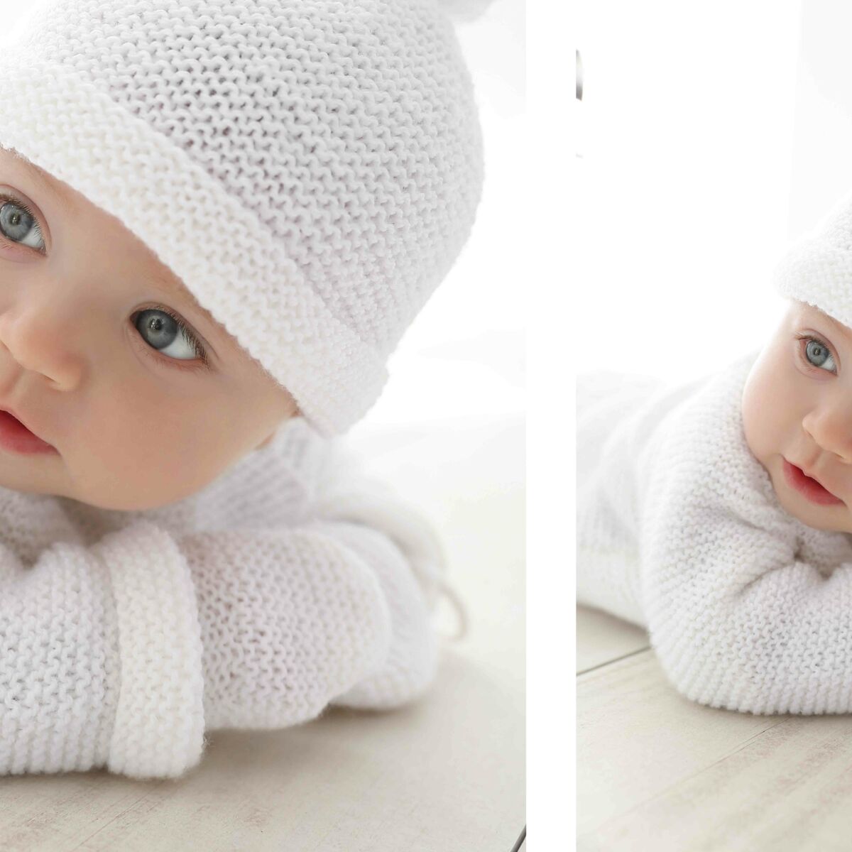 Gants tricotés pour bébé - Moufles en tricot - Pour enfants et