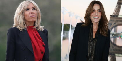 Photos - Brigitte Macron et Carla Bruni : duel chic de première dame pour l’hommage à Karl Lagerfeld