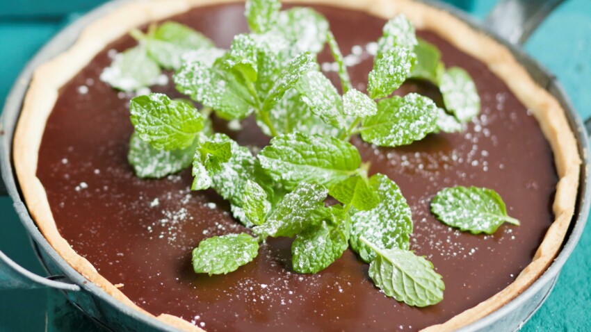 Tarte Sablee Au Chocolat Et Menthe Decouvrez Les Recettes De Cuisine De Femme Actuelle Le Mag