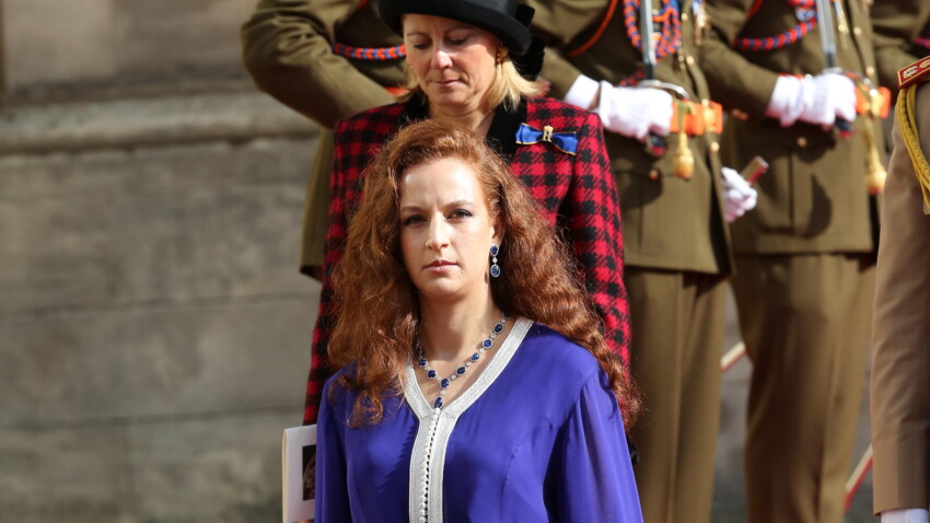 Lalla Salma, l'épouse du roi du Maroc, en compagnie de ses deux enfants