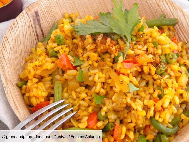 Riz complet express au curry et légumes verts rapide : découvrez les  recettes de cuisine de Femme Actuelle Le MAG