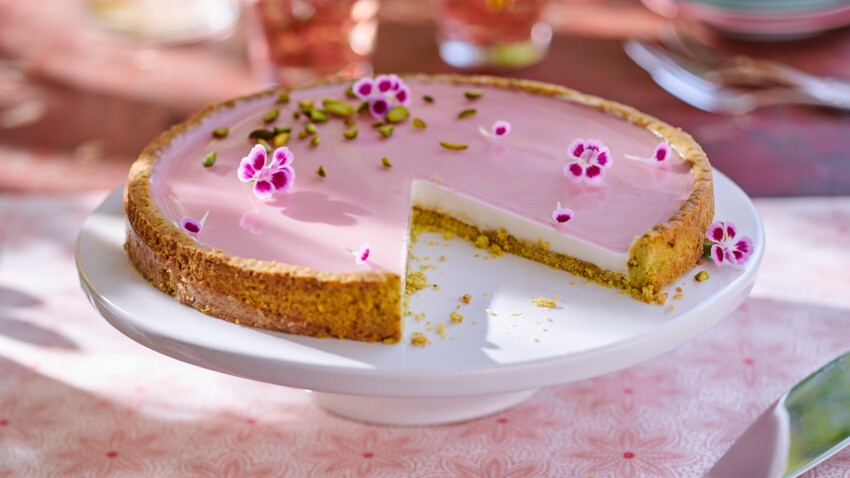 Tarte Panna Cotta A La Rose Decouvrez Les Recettes De Cuisine De Femme Actuelle Le Mag