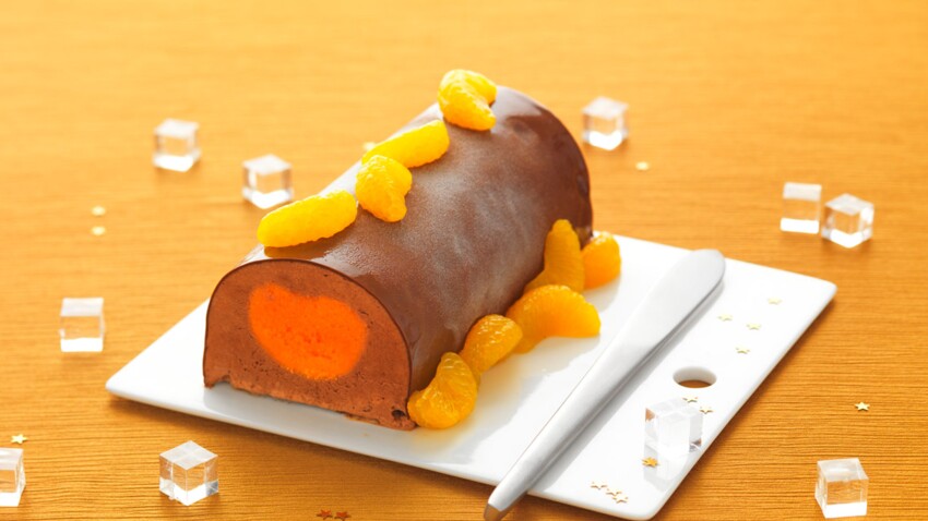 Buche Glacee Chocolat Mandarine Au Thermomix Decouvrez Les Recettes De Cuisine De Femme Actuelle Le Mag