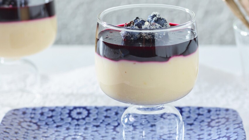 Panna Cotta Aux Myrtilles Decouvrez Les Recettes De Cuisine De Femme Actuelle Le Mag