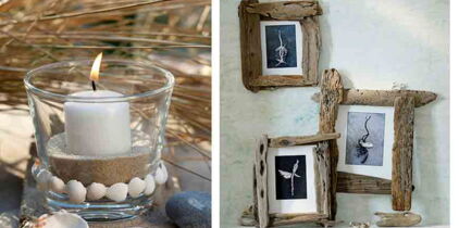 Cadres, photos, décoration de table : 6 idées faciles en coquillage et bois flotté