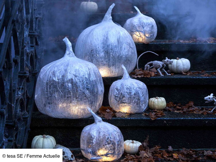 Lot De 3 Lanternes Citrouilles LED – Décorations Automne, Halloween, Noël, Dimensions ~7 Cm, PVC, Lumière Douce