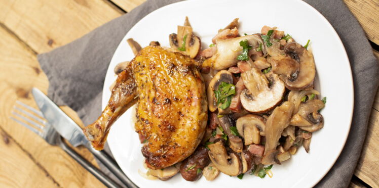 Recette Cuisse De Pintade Aux Champignons Au Four