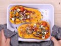 La recette du butternut farci aux légumes et à la féta en vidéo