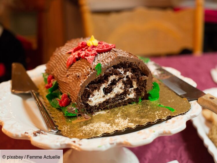 Bûche de Noël au chocolat et son insert framboise - La recette avec photos  - Meilleur du Chef