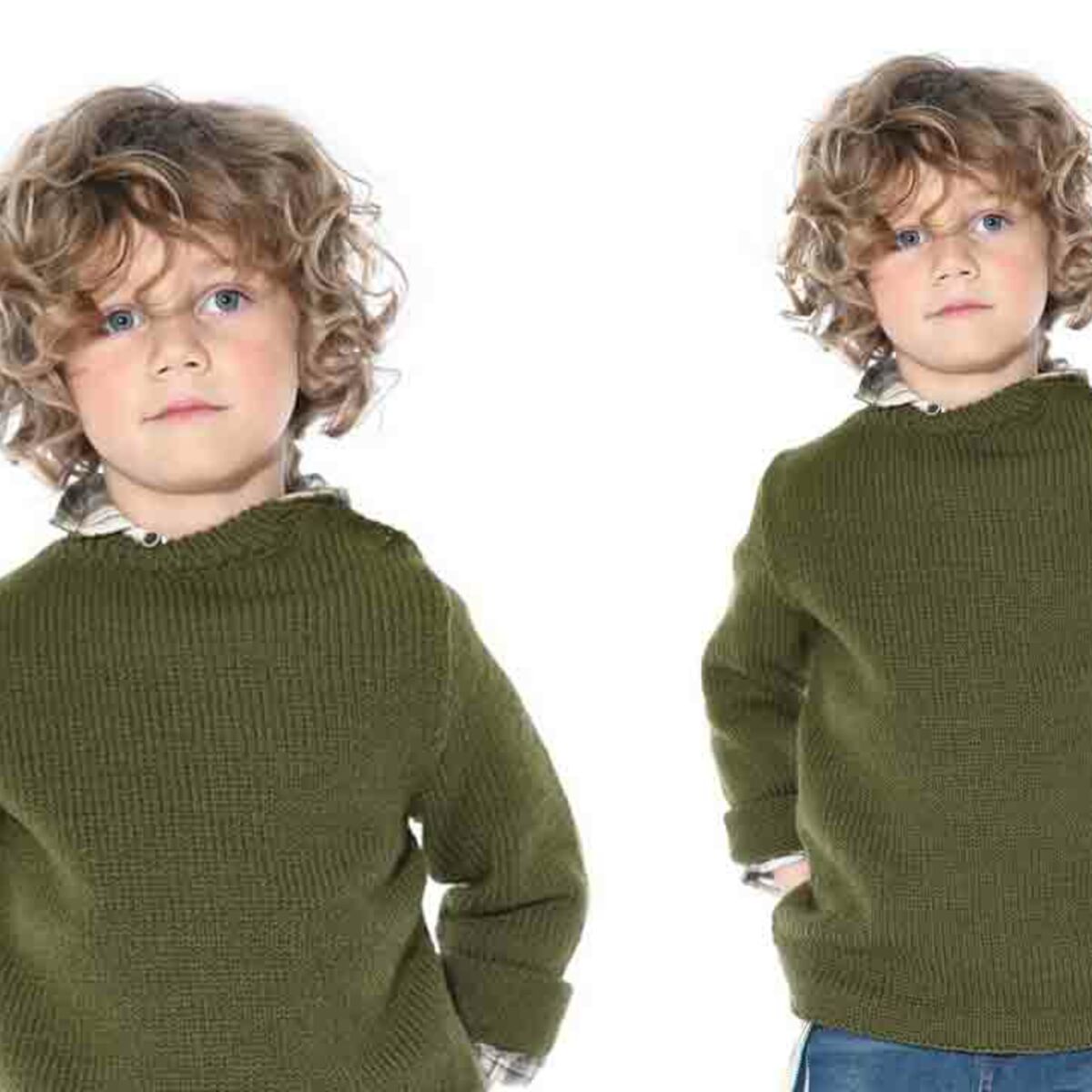 Pull garçon enfant enfant enfant pull en tricot solide vêtements d