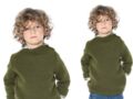 Tricot gratuit : le pull enfant boutonné sur l’épaule