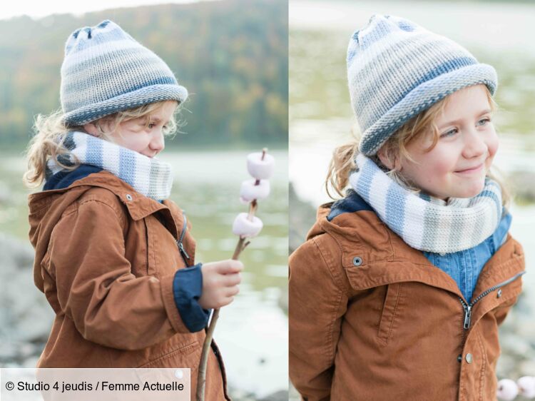 Un ensemble bonnet et snood pour enfant en grosse laine - La Malle