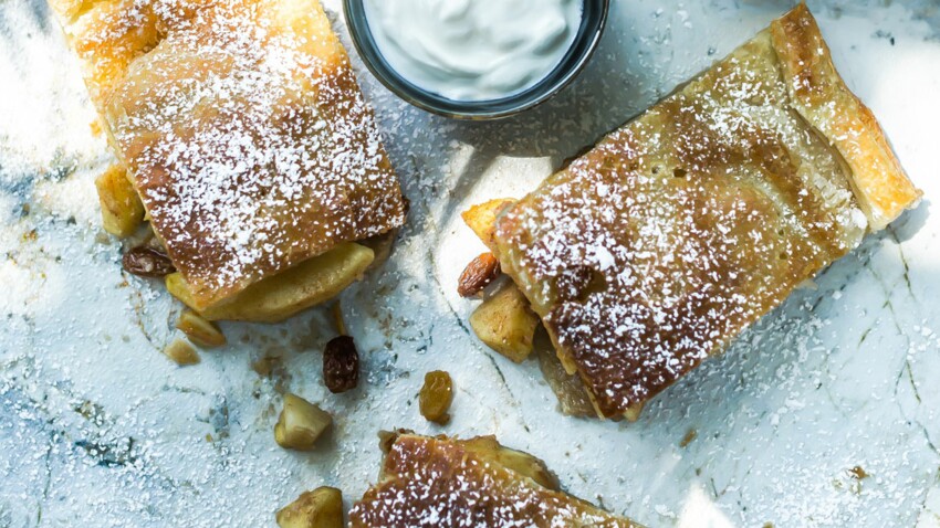 Strudel Aux Pommes Et Amandes A L Huile D Olive De Nyons Aop Decouvrez Les Recettes De Cuisine De Femme Actuelle Le Mag