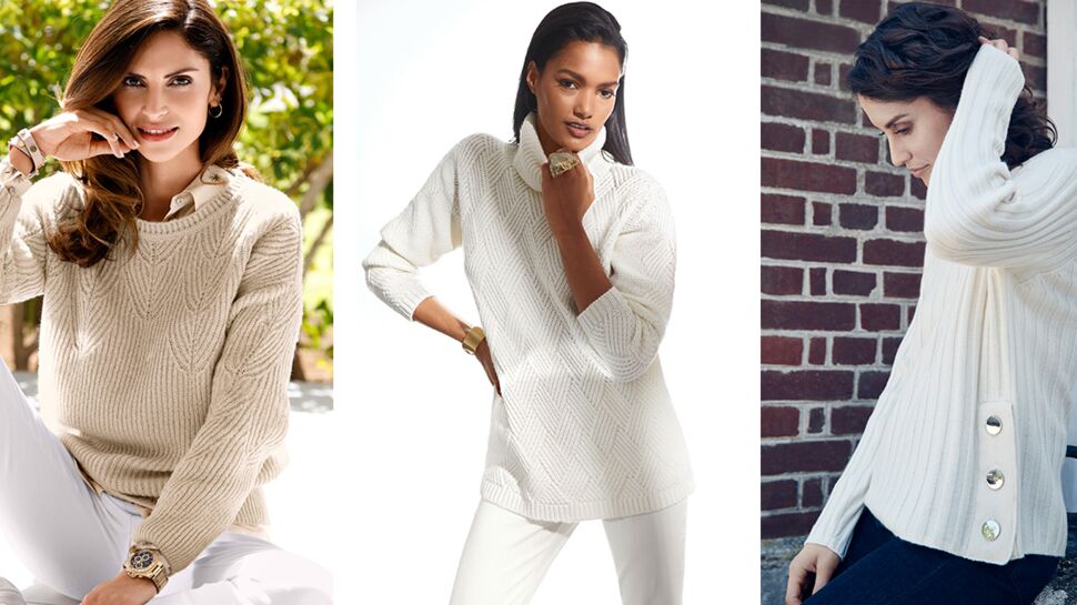 Le total look blanc en hiver - Le Dressing Idéal  Jeans blanc hiver, Pull  laine femme, Habillé en blanc