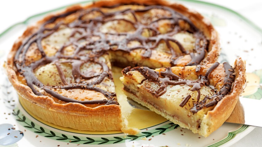 Tarte Poire Chocolat Rapide Découvrez Les Recettes De Cuisine De Femme Actuelle Le Mag 