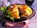 Feuilletés de pigeon aux mirabelles et au foie gras