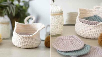 DIY : Des paniers de rangement en coton à crocheter - Idées conseils et  tuto Crochet et tricot
