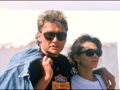Johnny Hallyday et Adeline Blondieau en 1990