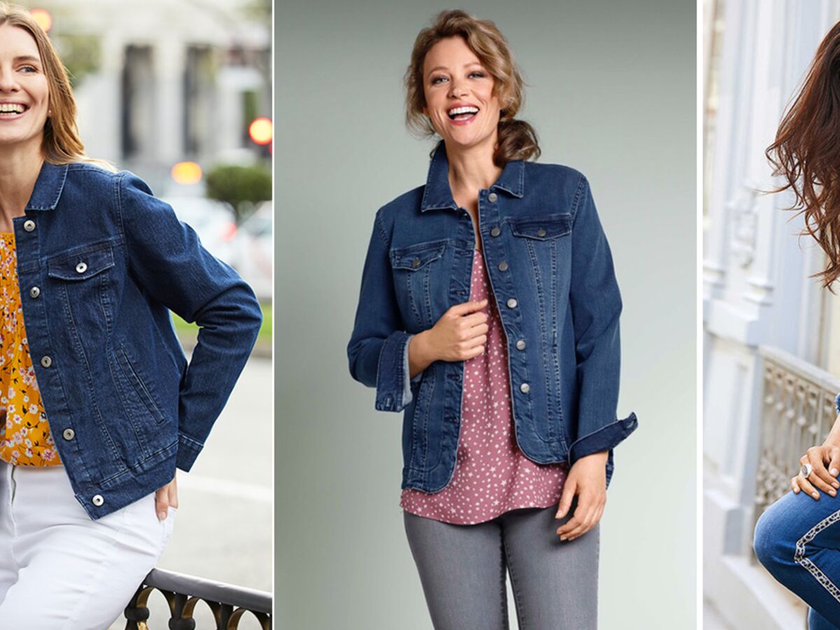 Veste jean femme hot sale