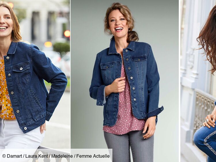 Veste en jean blanche longue femme hot sale