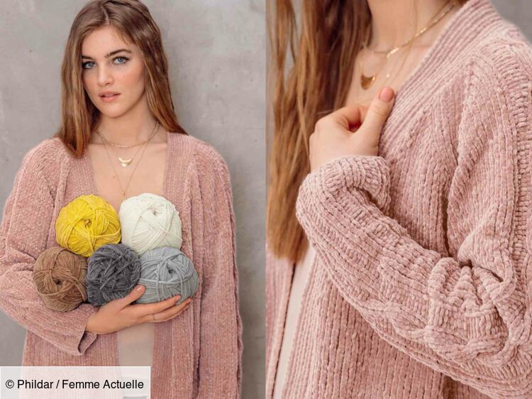 modèle écharpe gilet à tricoter