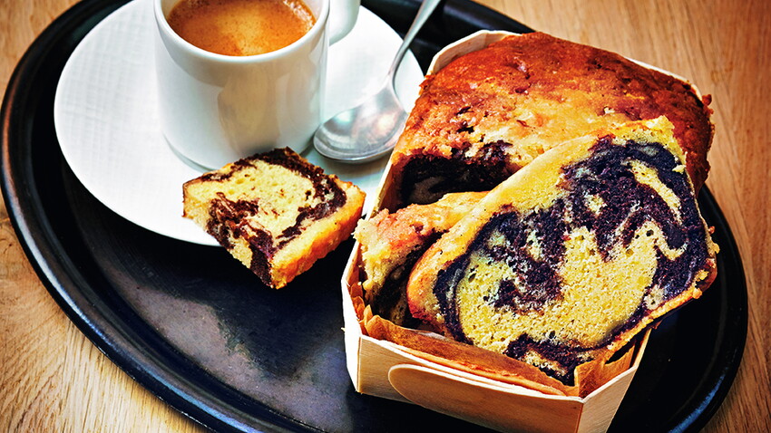 Le Cake Marbre D Eric Frechon Decouvrez Les Recettes De Cuisine De Femme Actuelle Le Mag