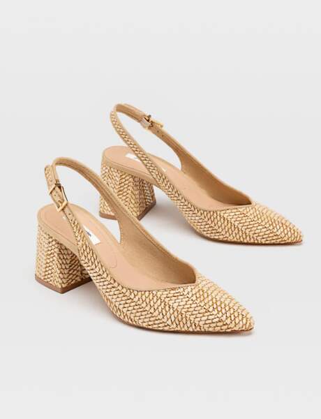 ballerines cuir tressé