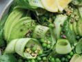 Salade verte aux lentilles du Puy, petits pois, concombre, avocat et épinards