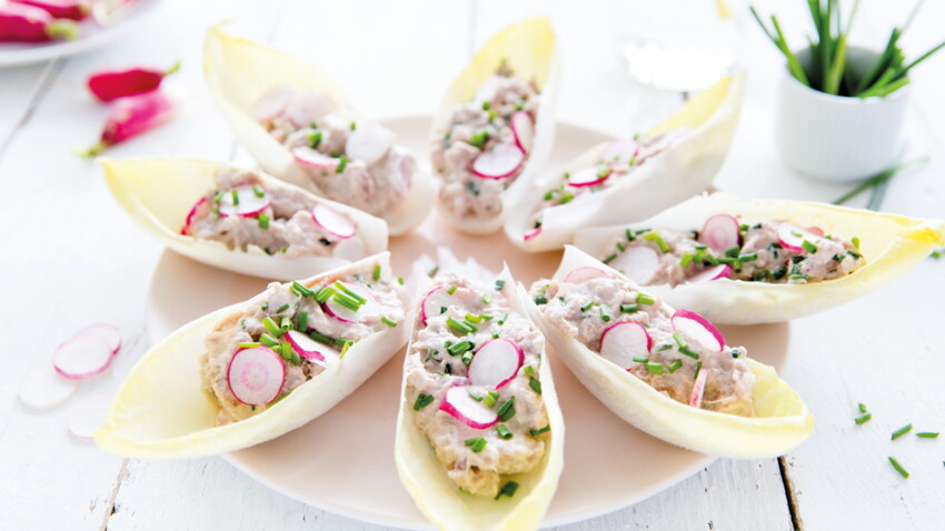 Feuilles Dendives Aux Rillettes De Thon Facile Et Rapide D Couvrez Les Recettes De Cuisine De