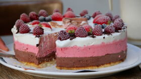 Gateau Glace Aux Fruits Rouges Et Amandes Caramelisees Femme Actuelle Le Mag