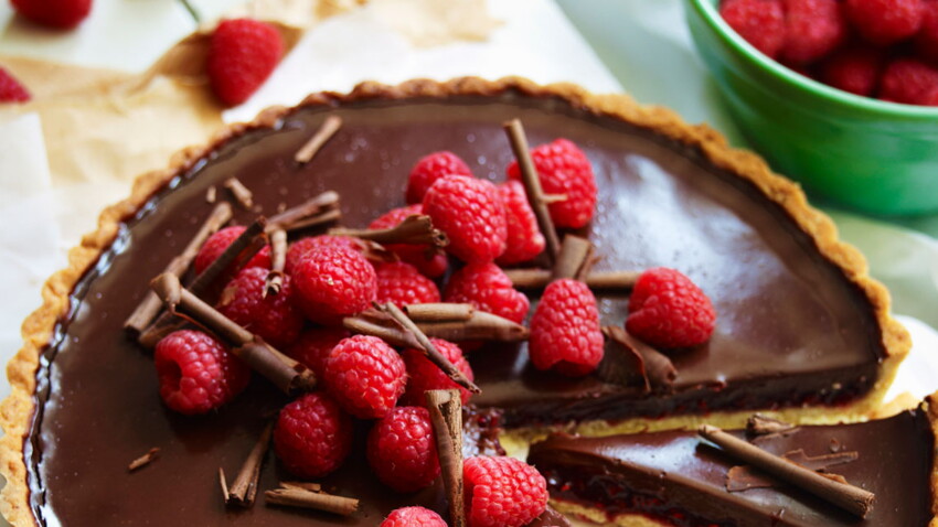 Tarte Choco Framboises Decouvrez Les Recettes De Cuisine De Femme Actuelle Le Mag