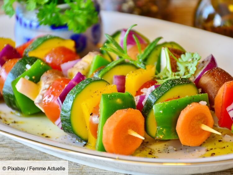 Brochettes de légumes à la plancha rapide : découvrez les recettes de  cuisine de Femme Actuelle Le MAG