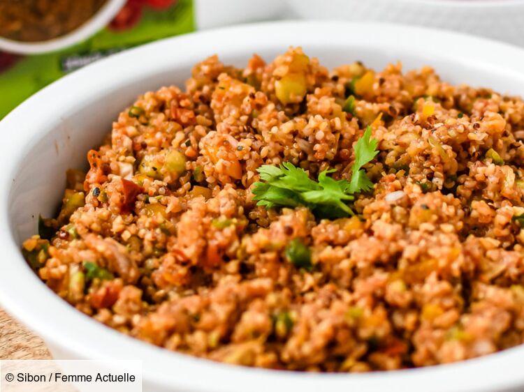 Taboulé indien végétarien avec quinoa et boulgour aux épices