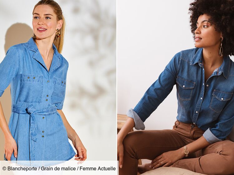 Comment porter la chemise en jean apr s 50 ans Femme Actuelle