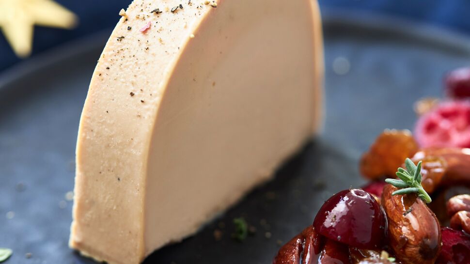 Foie gras au mélange de noix et canneberges 